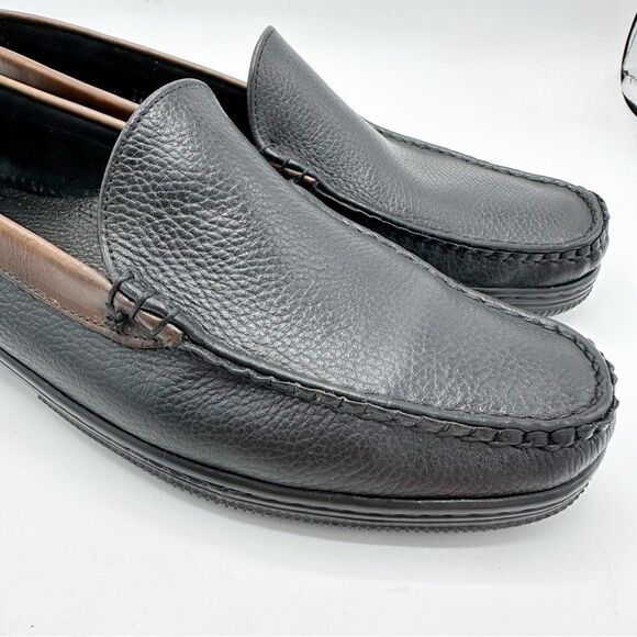 Footjoy‎ Club Casual Brown/Black Pebbled Leather Driving Moc Men's Size 12 C - Picture 13 of 15